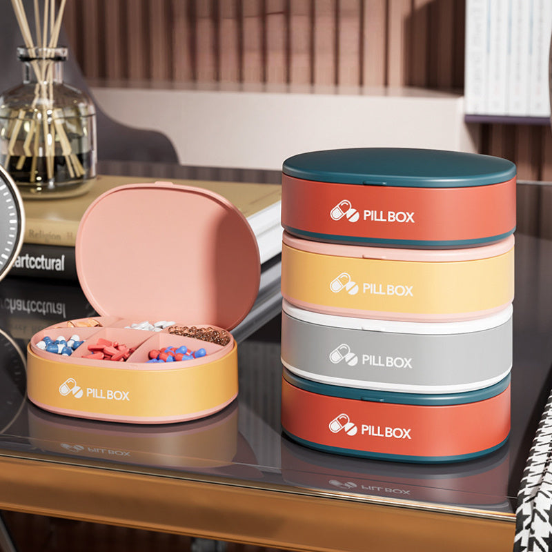 Weekly Travel Pill Organizer – 6-Grid Portable Case