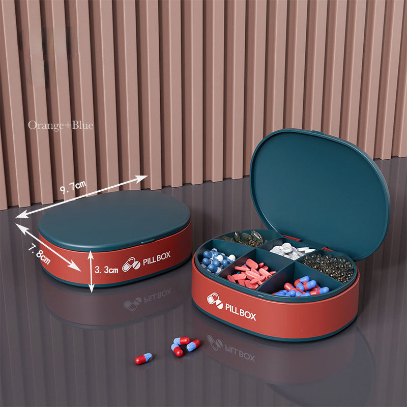 Weekly Travel Pill Organizer – 6-Grid Portable Case