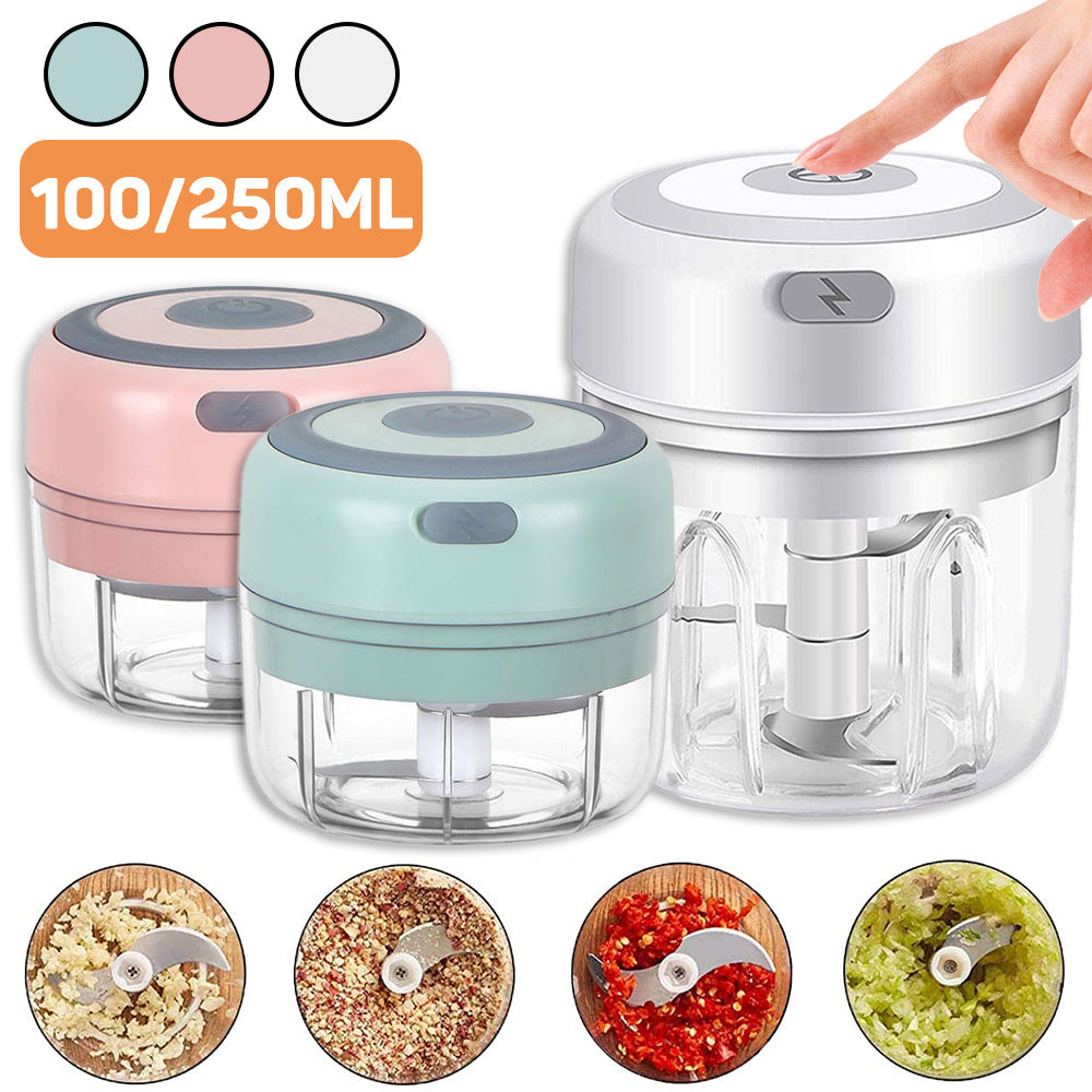 Mini Electric Garlic & Ginger Chopper – USB Rechargeable
