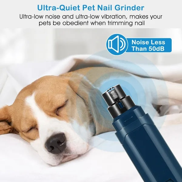 2-Speed Quiet Dog Nail Grinder – USB Rechargeable