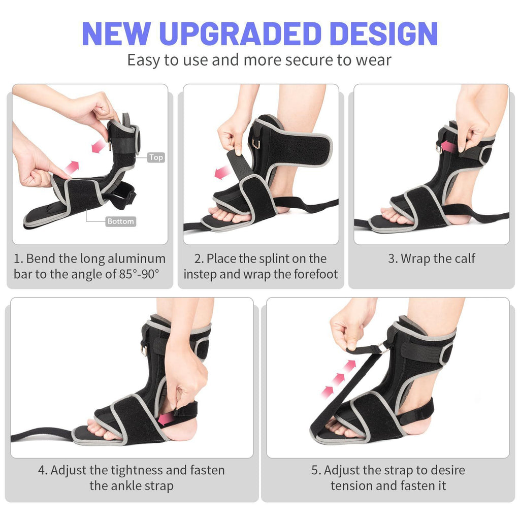 Adjustable Foot Drop Brace – Steel Plate Ankle Support