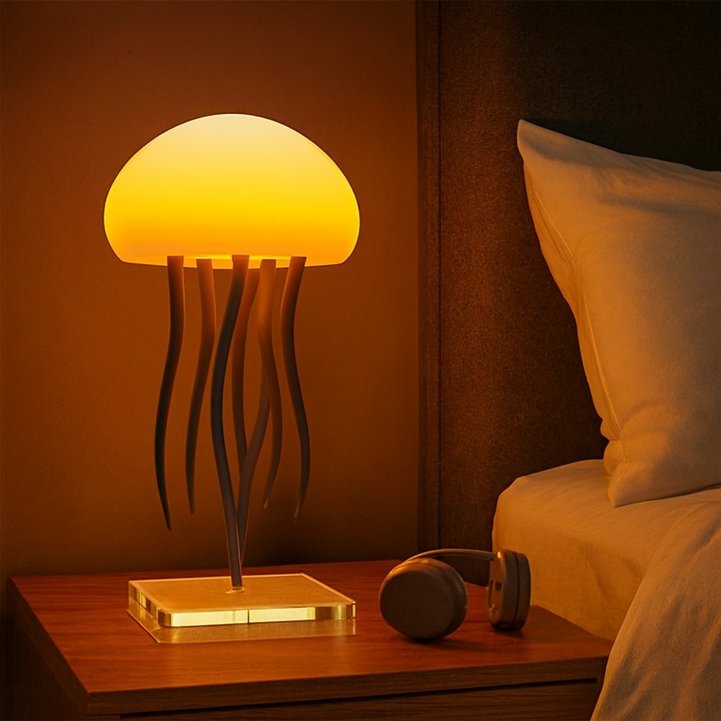 LED Jellyfish Mood Lamp – Night Light for Bedside