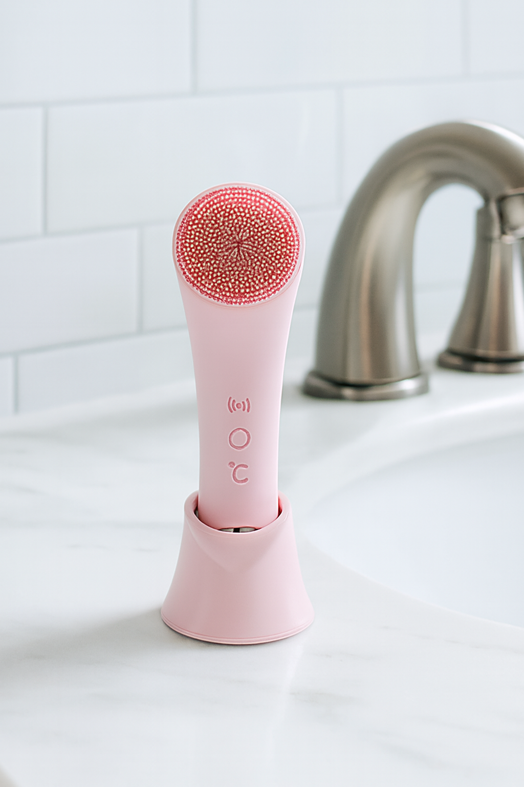 Electric Silicone Facial Cleansing Brush – Vibration & Heating