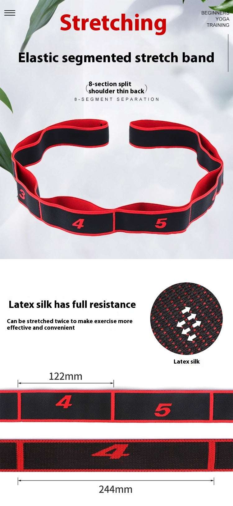 Yoga Multi Section Stretch Strap