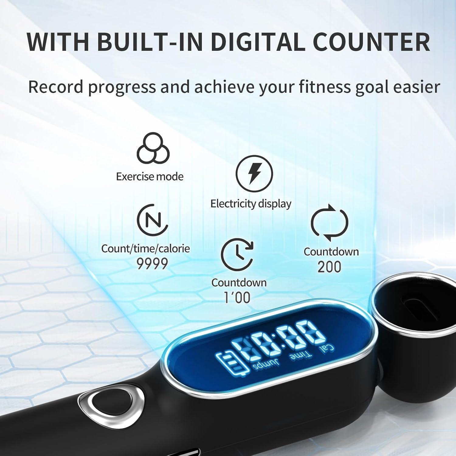 Adjustable Smart Skipping Rope – Weighted & Cordless