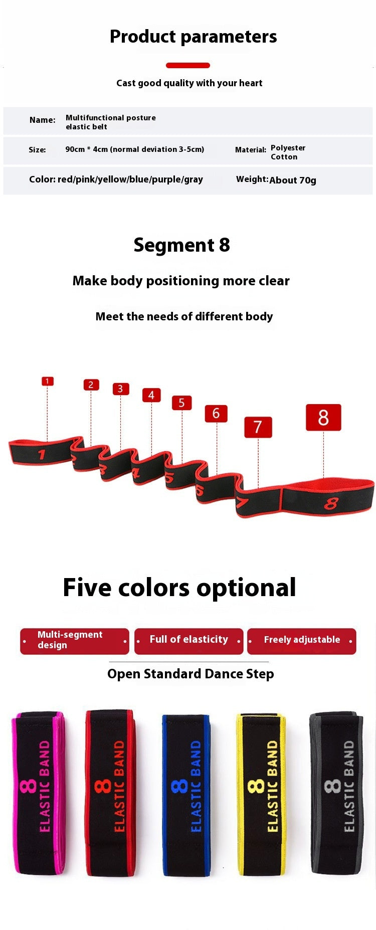 Yoga Multi Section Stretch Strap